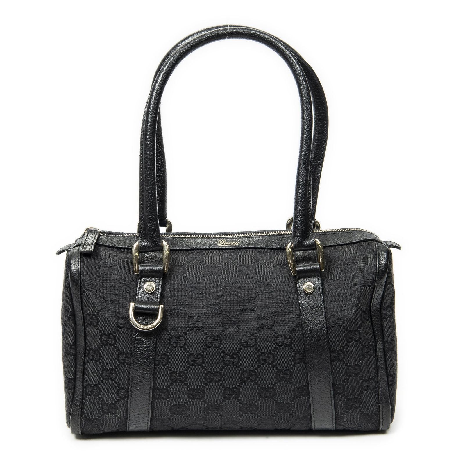Gucci Abbey Boston Black GG Canvas Shoulder