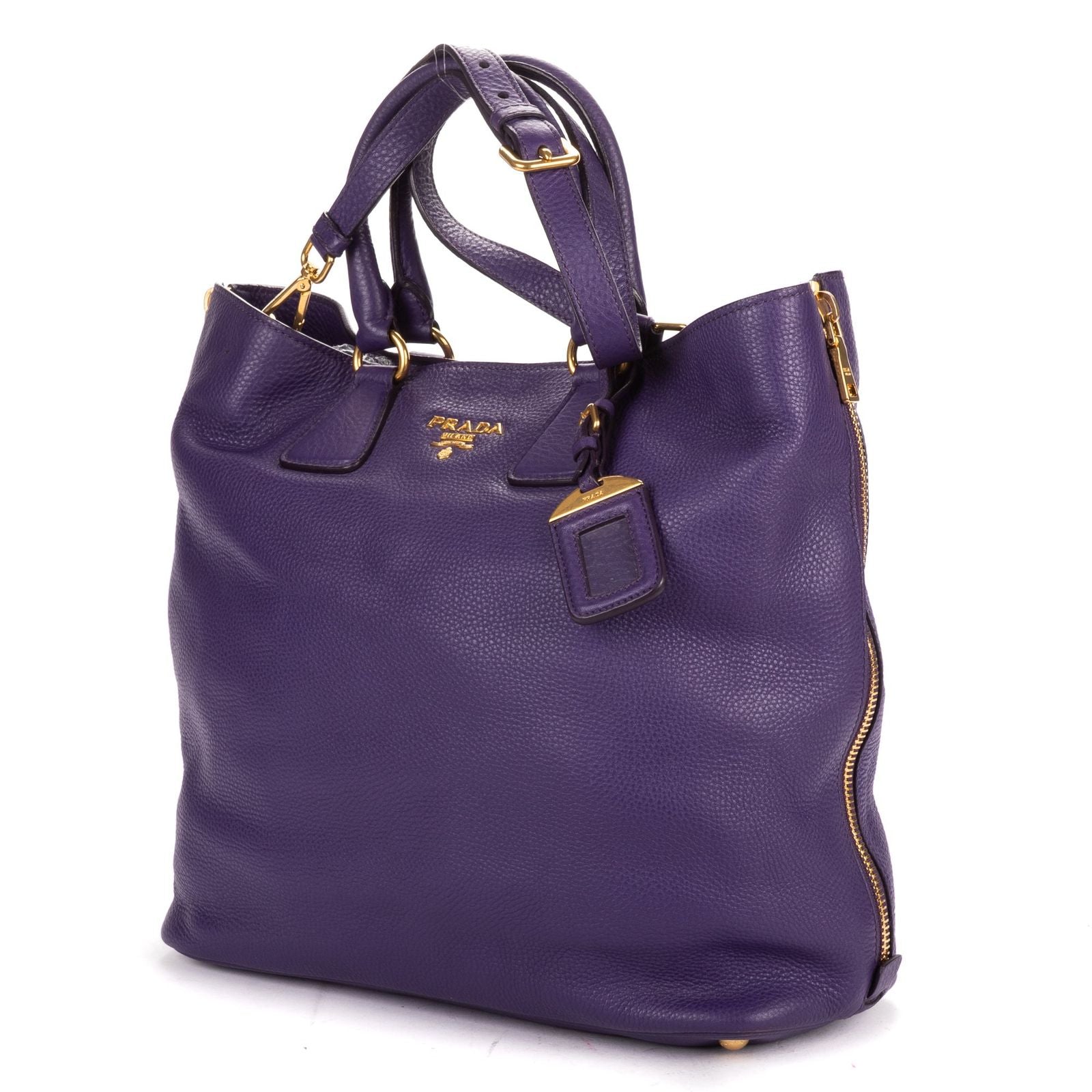 Prada Converter Chiburuo Pung Tote Purple Viterodino — view 2