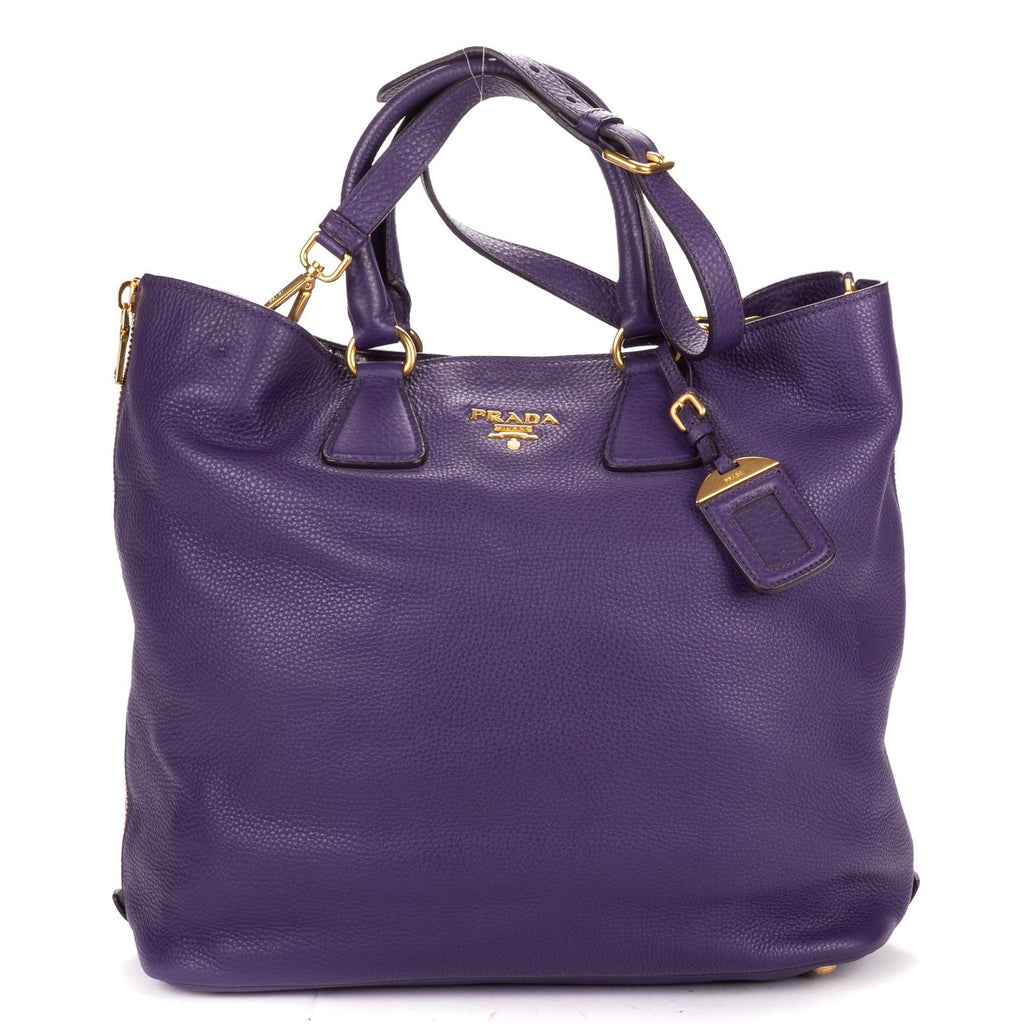 Prada Converter Chiburuo Pung Tote Purple Viterodino