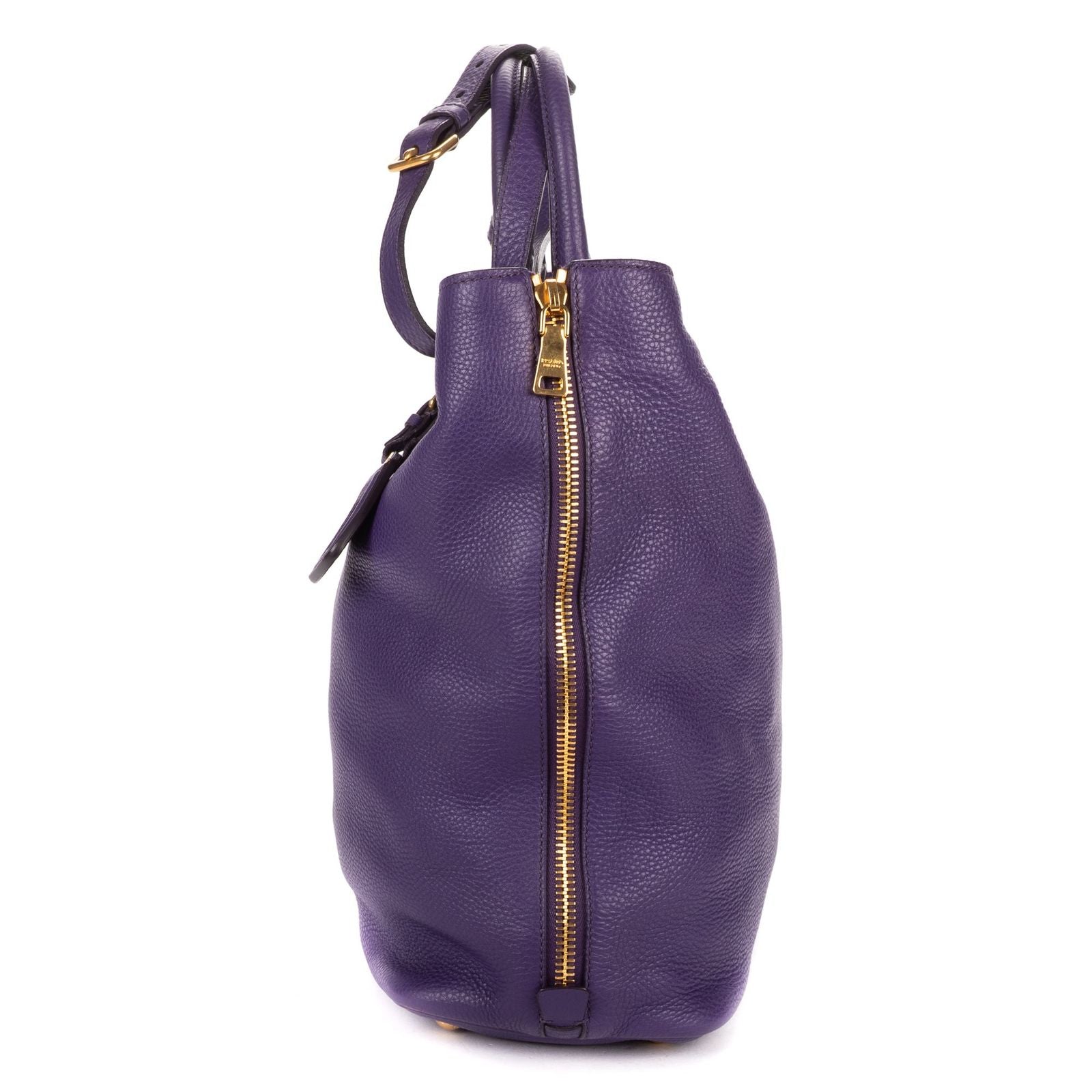 Prada Converter Chiburuo Pung Tote Purple Viterodino — view 3