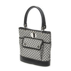 Celine Turnlock Bucket Tote Black Gray Macadamia Canvas — view 2