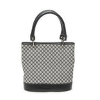 Celine Turnlock Bucket Tote Black Gray Macadamia Canvas — view 5
