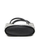 Celine Turnlock Bucket Tote Black Gray Macadamia Canvas — view 6