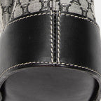 Celine Turnlock Bucket Tote Black Gray Macadamia Canvas — view 8