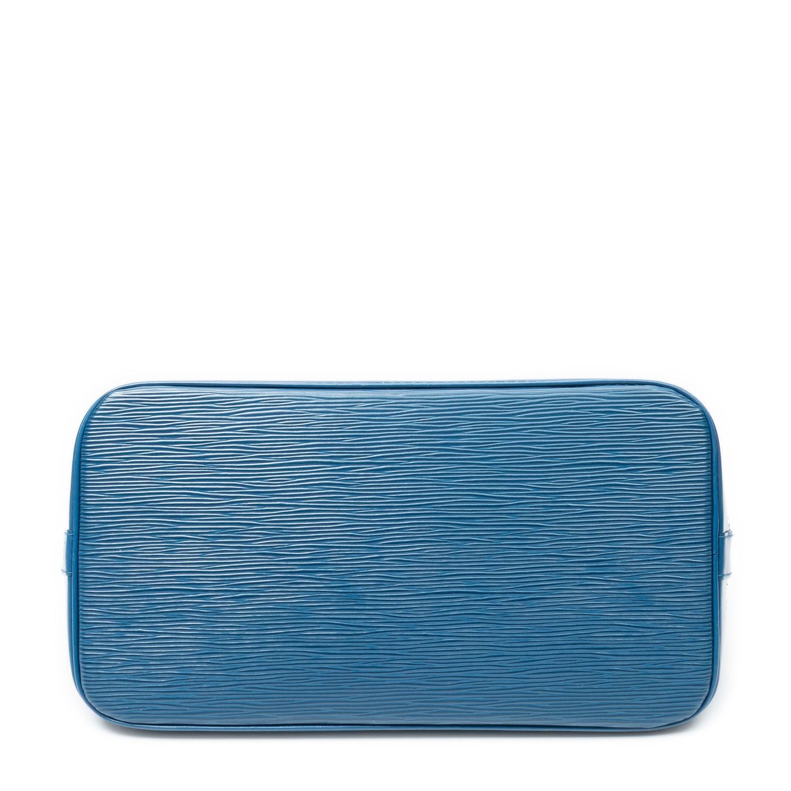 Louis Vuitton Alma Blue Epi Handbag — view 6