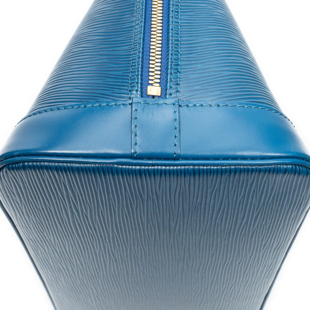 Louis Vuitton Alma Blue Epi Handbag — view 7
