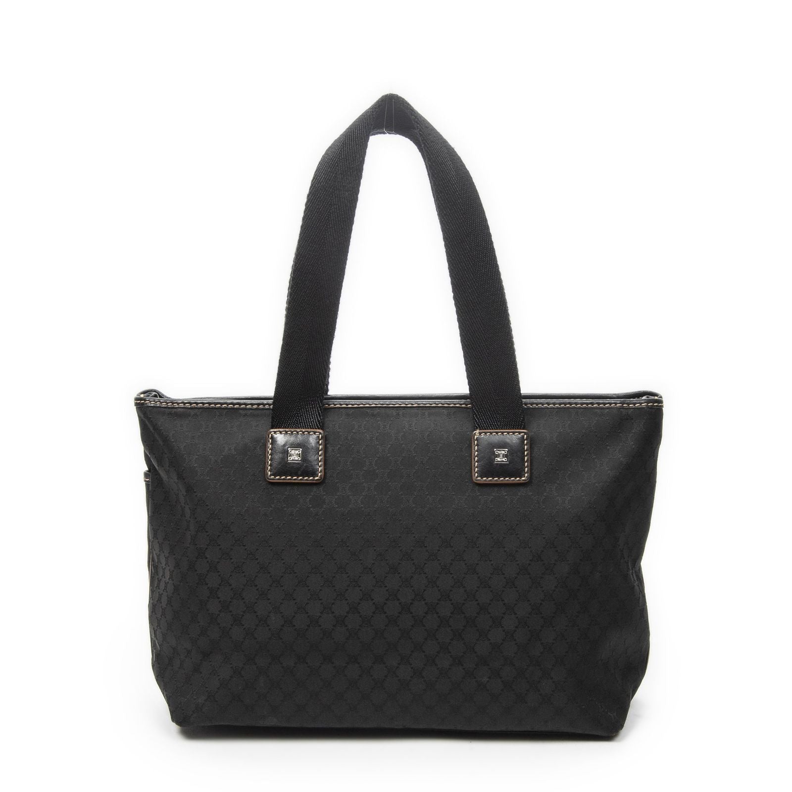 Celine Zip Tote Black Macadam Canvas — view 5