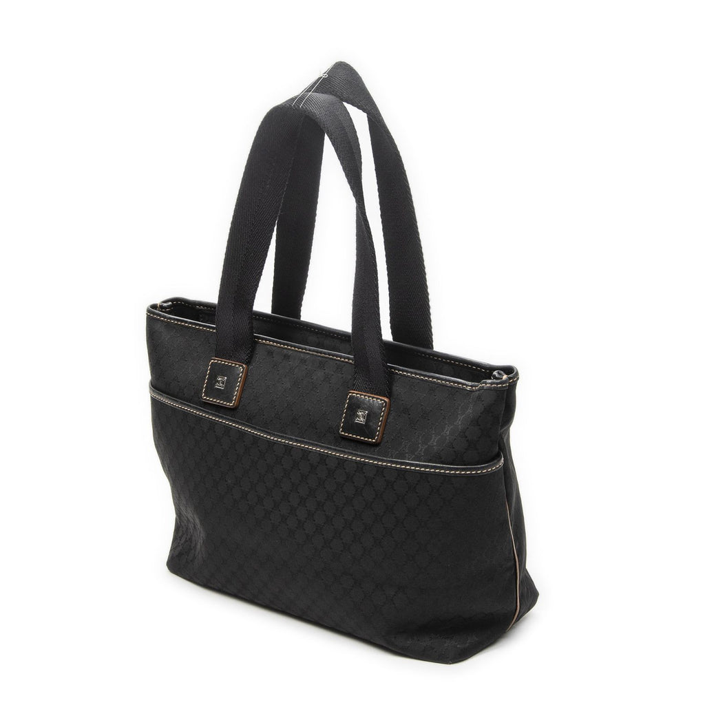Celine Zip Tote Black Macadam Canvas — view 2