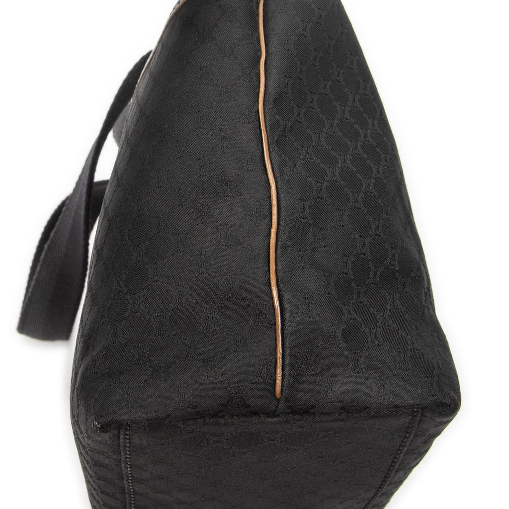 Celine Zip Tote Black Macadam Canvas — view 7
