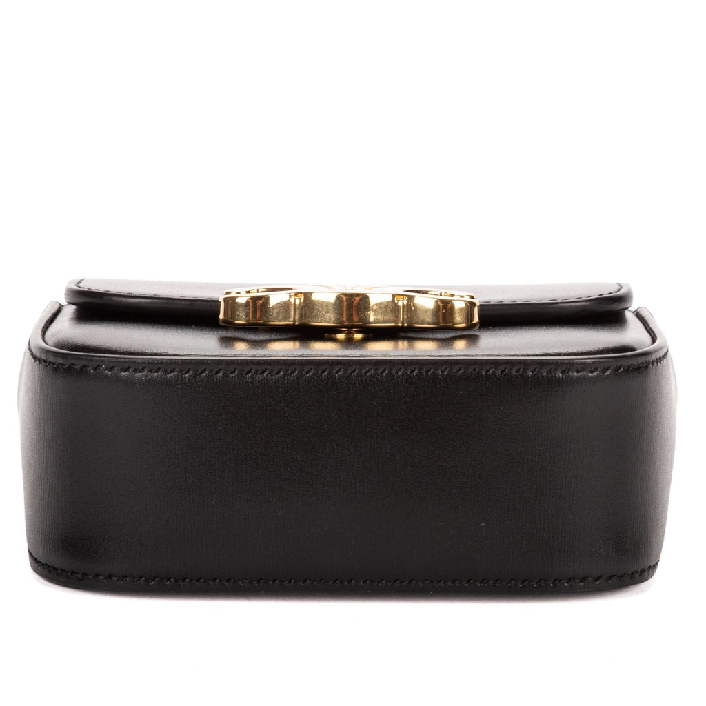 Celine Mini Claude Black Smooth Calfskin Shoulder — view 6