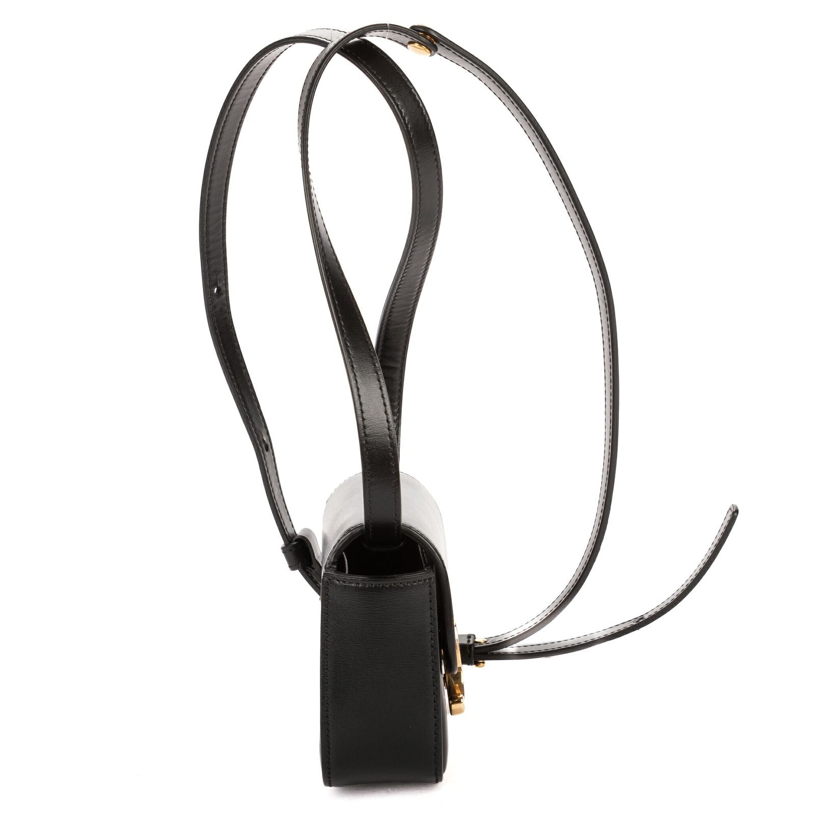Celine Mini Claude Black Smooth Calfskin Shoulder — view 4