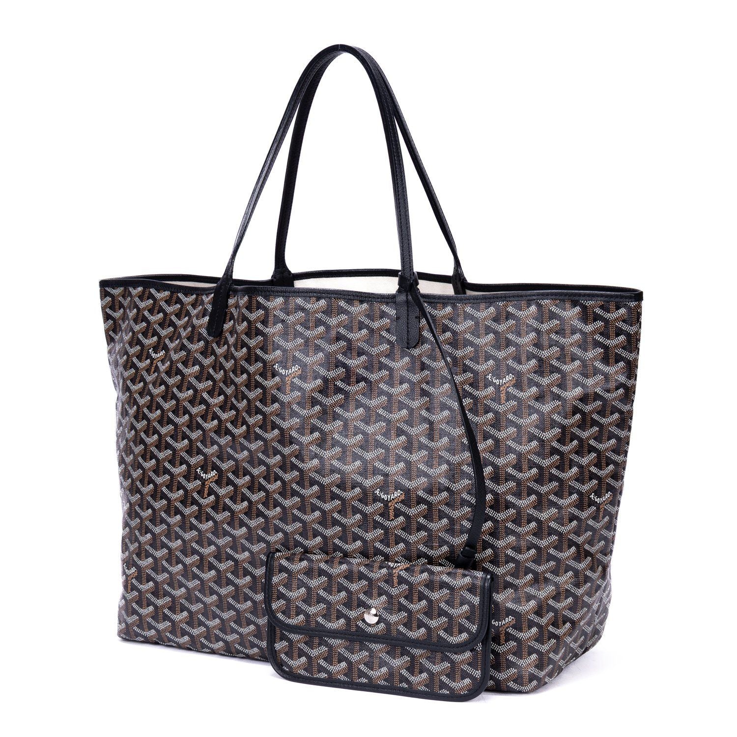 Goyard St Louis Black Din Canvas Shoulder — view 2
