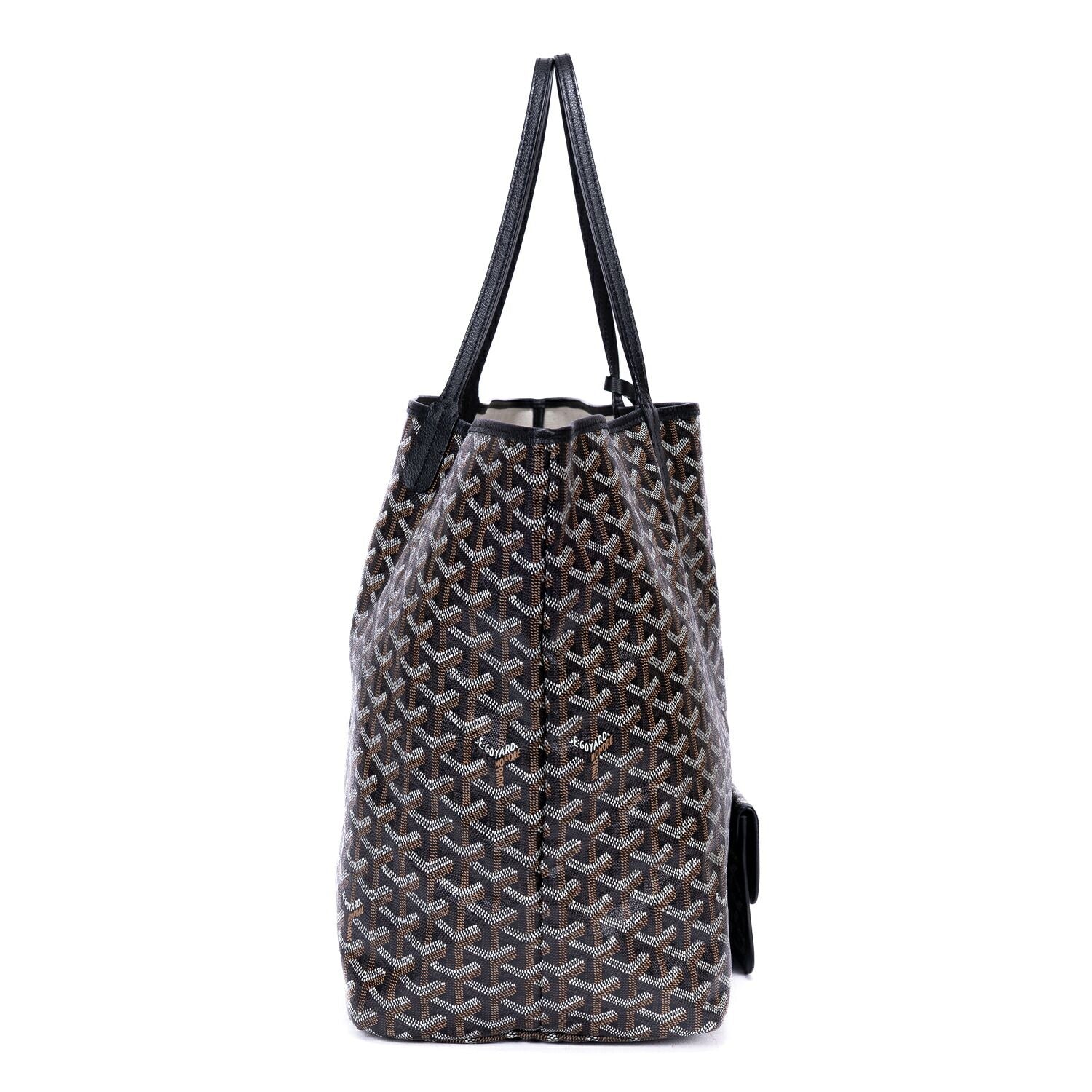 Goyard St Louis Black Din Canvas Shoulder — view 3