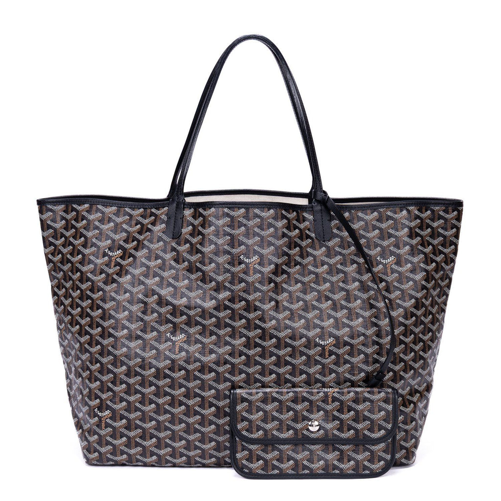 Goyard St Louis Black Din Canvas Shoulder