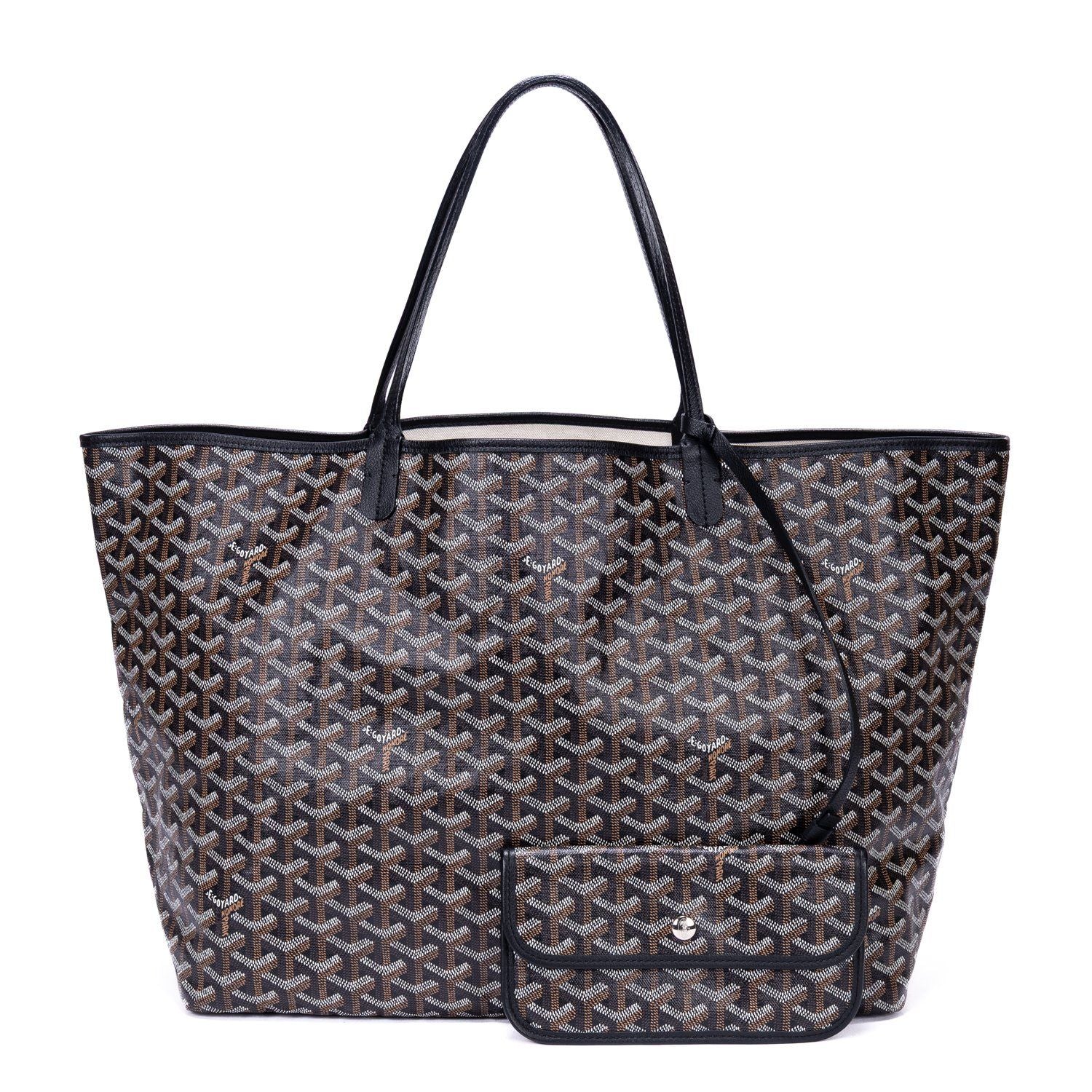 Goyard St Louis Black Din Canvas Shoulder