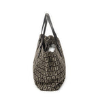 Fendi Smo le Pop Tote Da Brown Beige Zucchini No Canvas — view 4