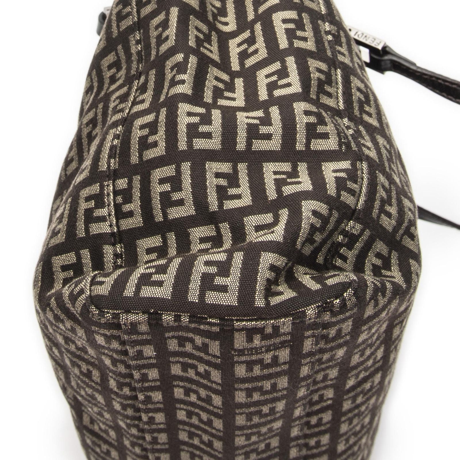 Fendi Smo le Pop Tote Da Brown Beige Zucchini No Canvas — view 8
