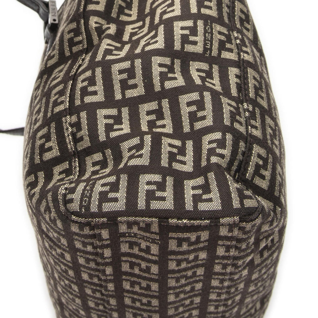 Fendi Smo le Pop Tote Da Brown Beige Zucchini No Canvas — view 7