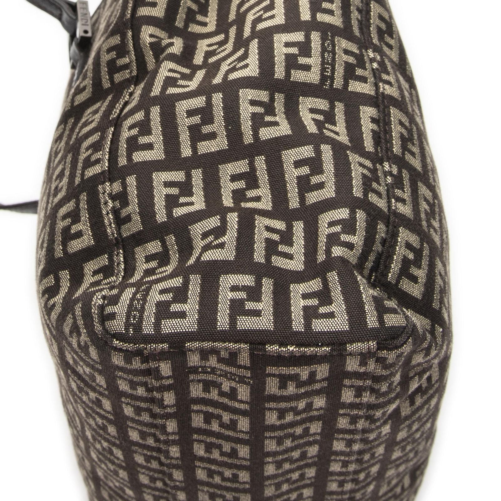 Fendi Smo le Pop Tote Da Brown Beige Zucchini No Canvas — view 7