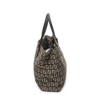 Fendi Smo le Pop Tote Da Brown Beige Zucchini No Canvas — view 3
