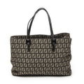Fendi Smo le Pop Tote Da Brown Beige Zucchini No Canvas