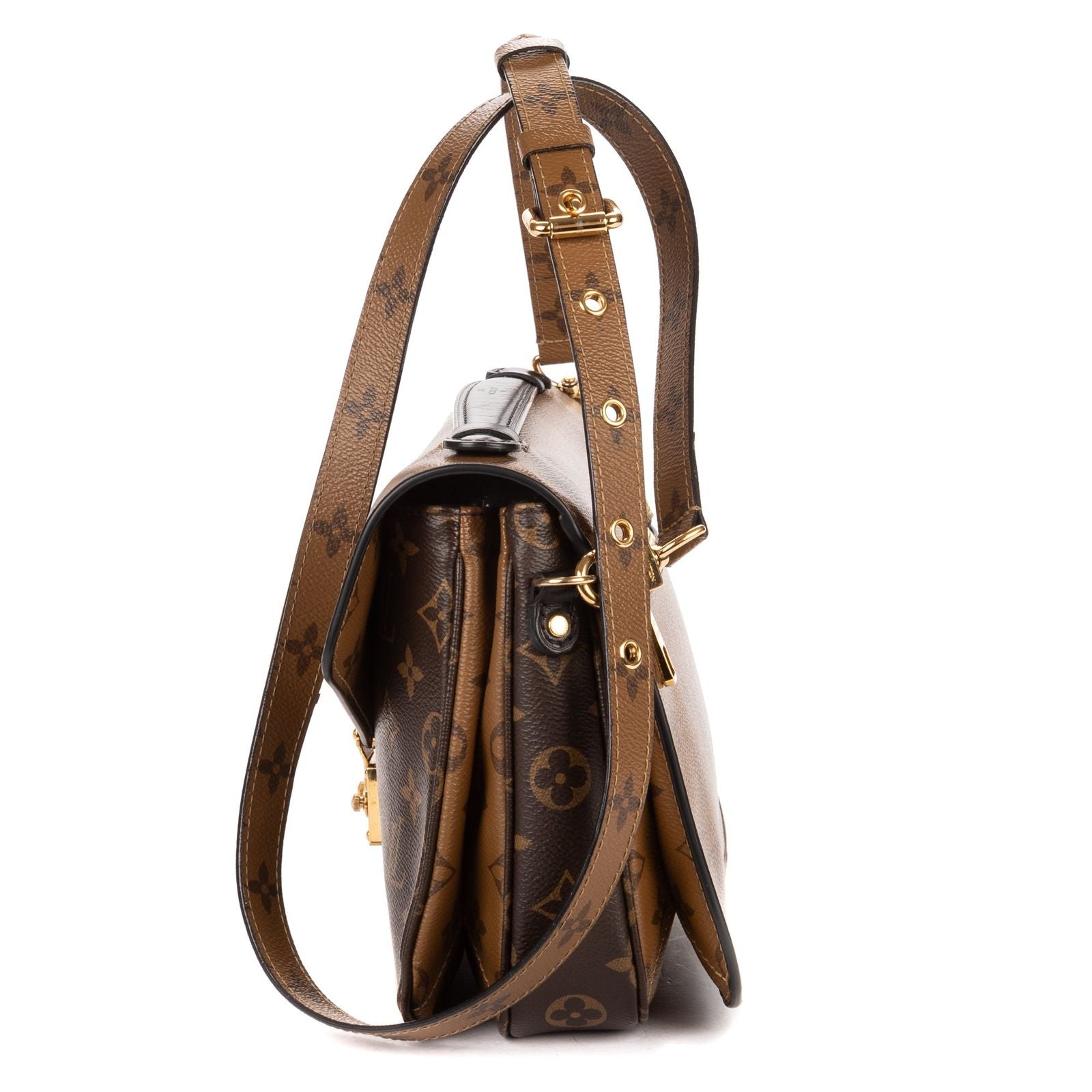 Louis Vuitton Pochette Metis Brown Monogram Canvas Handbag — view 3