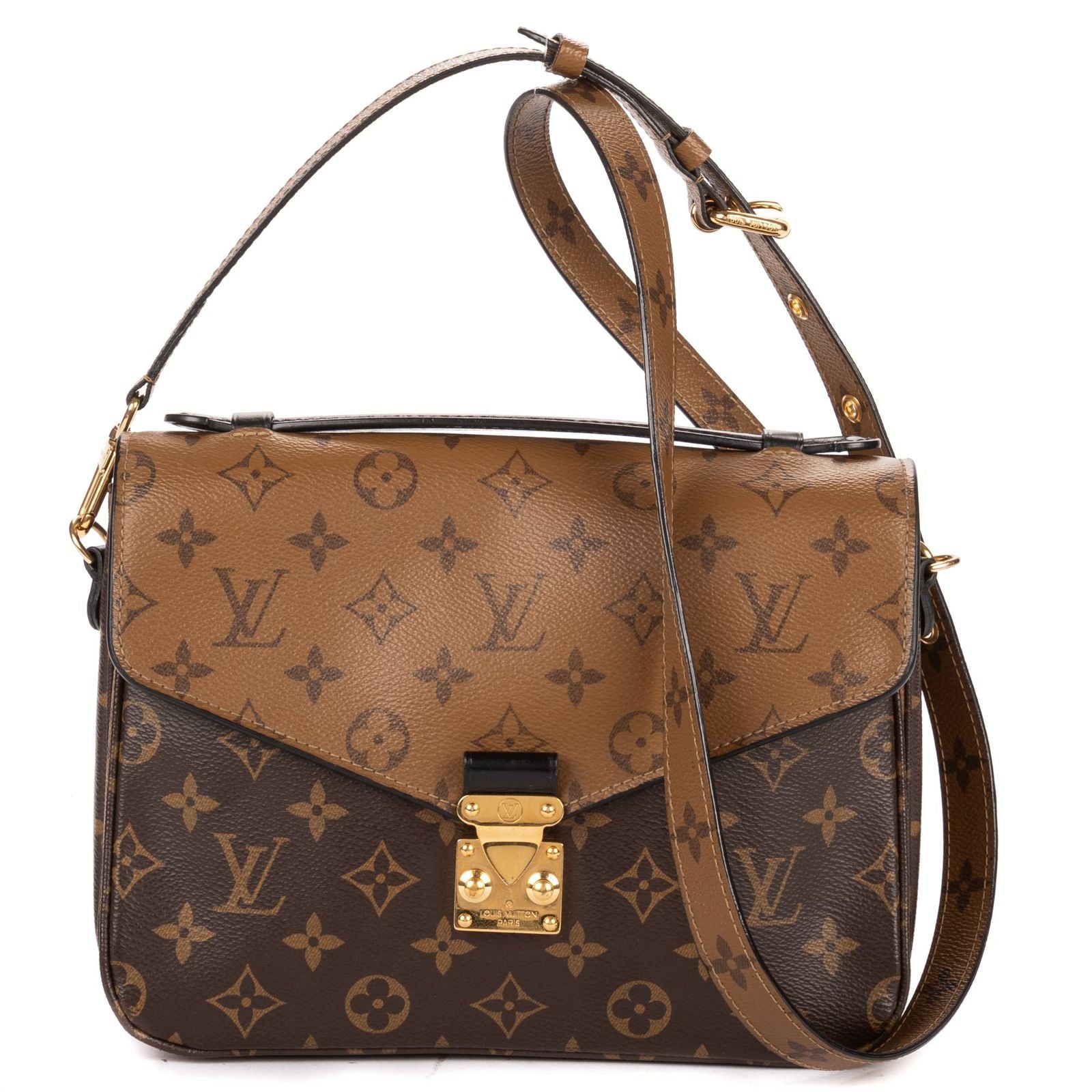 Louis Vuitton Pochette Metis Brown Monogram Canvas Handbag