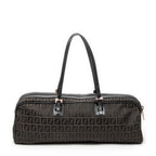Fendi East West Boston Black Brown Zucchini No Canvas Shoulder — view 5
