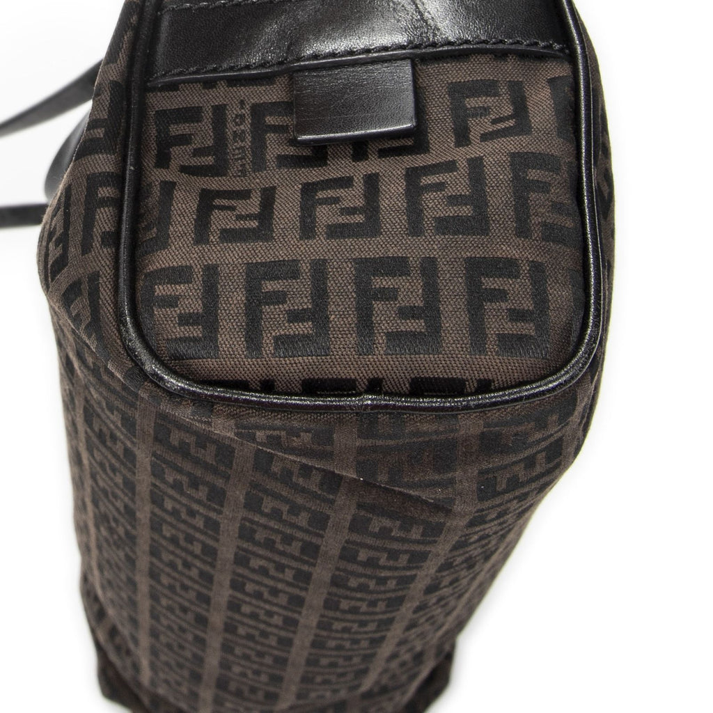 Fendi East West Boston Black Brown Zucchini No Canvas Shoulder — view 7