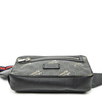 Gucci Web GG Waist Bag Black Print Springs Canvas — view 3