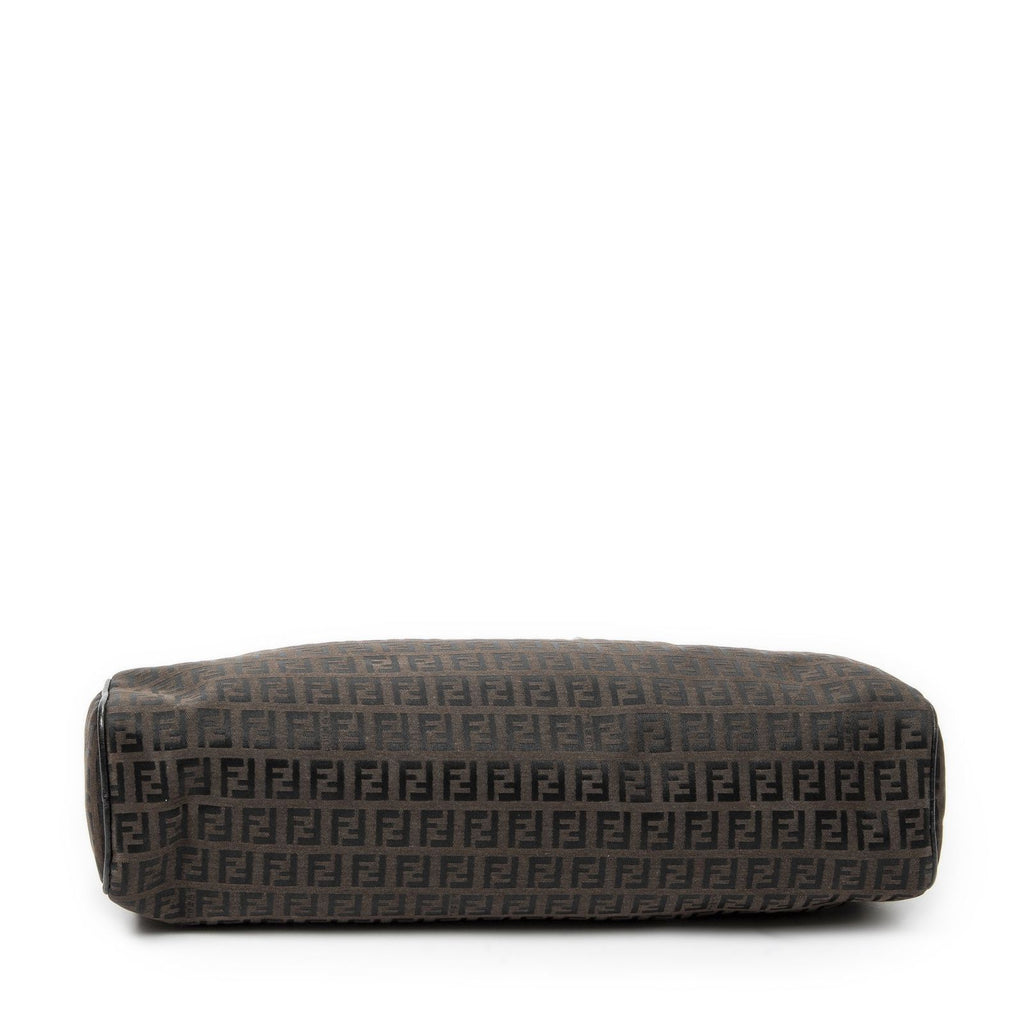 Fendi East West Boston Black Brown Zucchini No Canvas Shoulder — view 6