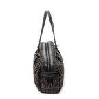 Fendi East West Boston Black Brown Zucchini No Canvas Shoulder — view 3