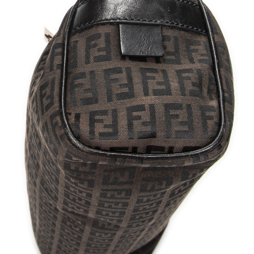 Fendi East West Boston Black Brown Zucchini No Canvas Shoulder — view 8