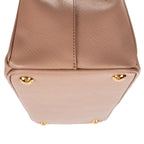 Prada la the Double Zip Galleria Tote Pink Saffiano Leather — view 7