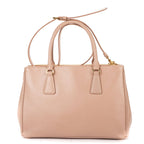 Prada la the Double Zip Galleria Tote Pink Saffiano Leather — view 5
