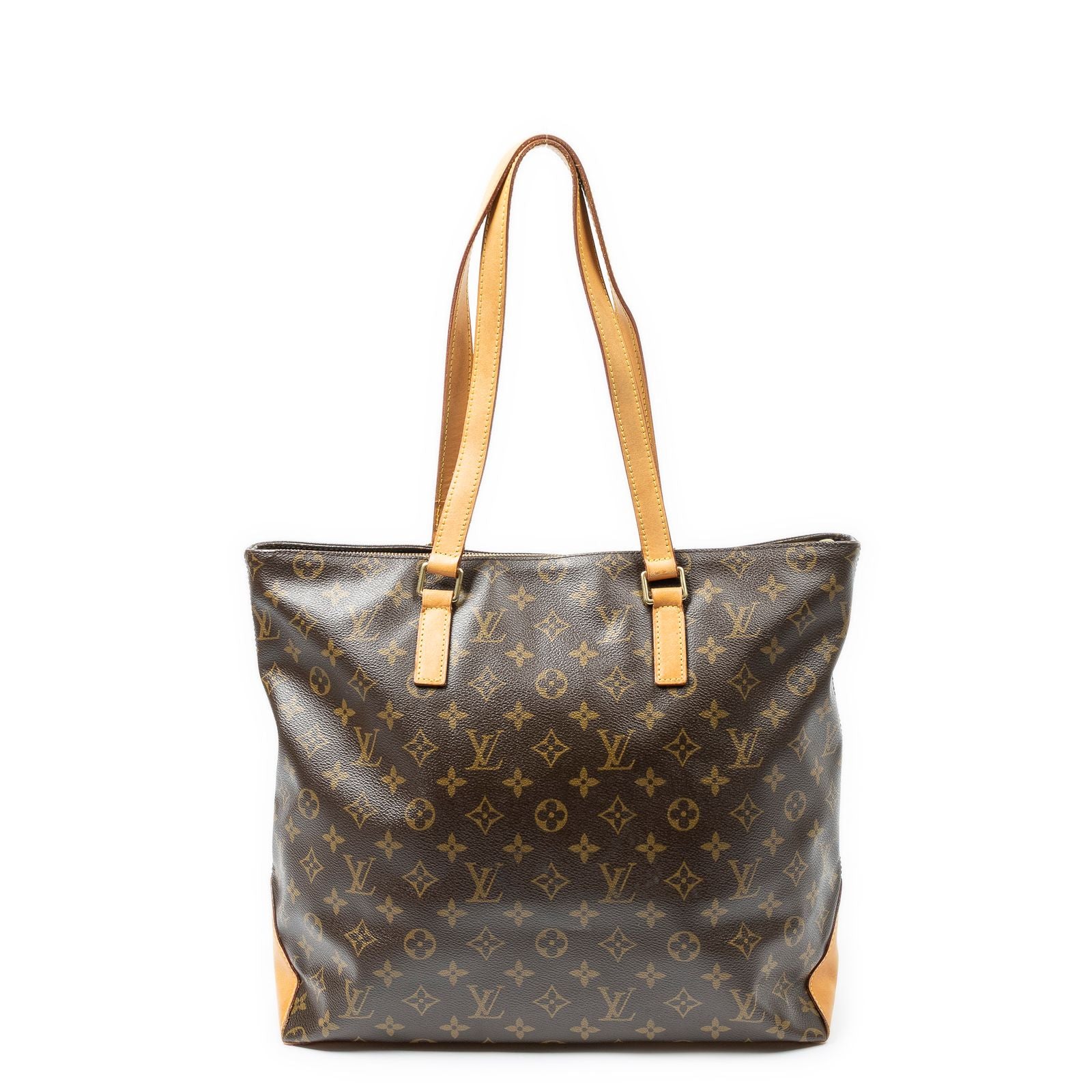 Louis Vuitton Cabas Mezzo Brown Monogram Canvas Tote — view 5