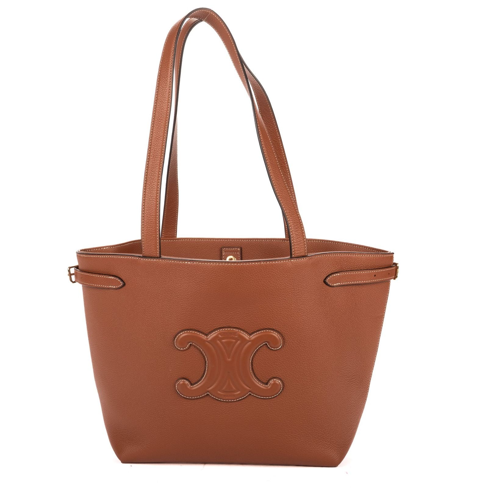 Celine Cabas Anais Tan Grain Calf Skin Leather Tote