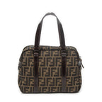 Fendi Vintage Boston Brown Black Zucca Canvas Handbag — view 5