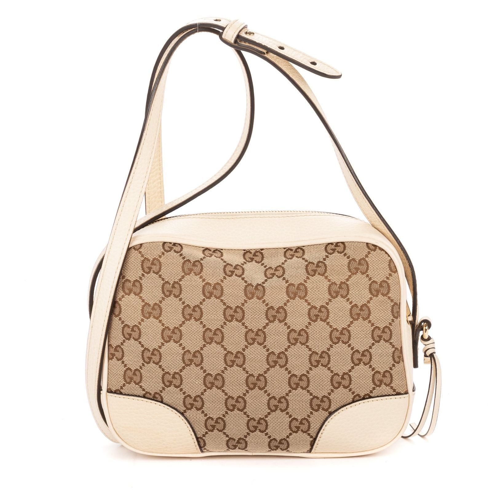Gucci Bree Cross Belt Bag Beige Ivory GG Canvas — view 5