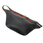 Gucci Web Logo Belt Bag Black Grain Calf Skin Leather — view 2