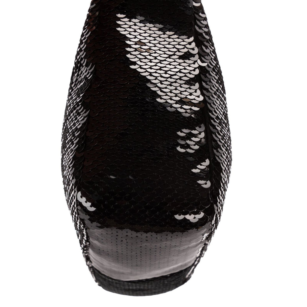 Prada Re Edition Sequinned Mini Bag Black White Nylon Embellished with Sequinsa — view 7