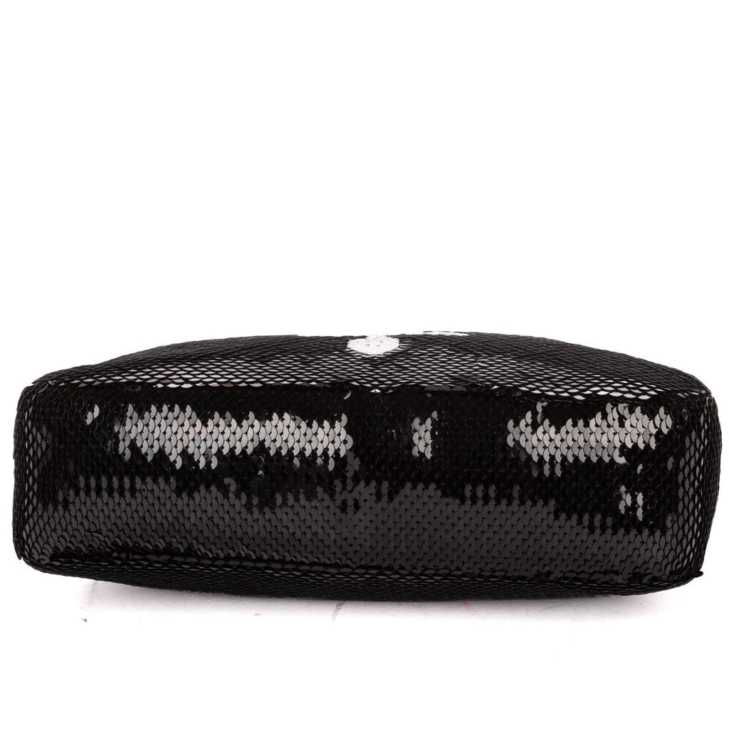 Prada Re Edition Sequinned Mini Bag Black White Nylon Embellished with Sequinsa — view 6