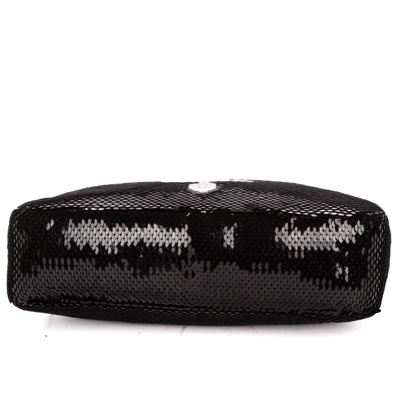 Prada Re Edition Sequinned Mini Bag Black White Nylon Embellished with Sequinsa — view 6