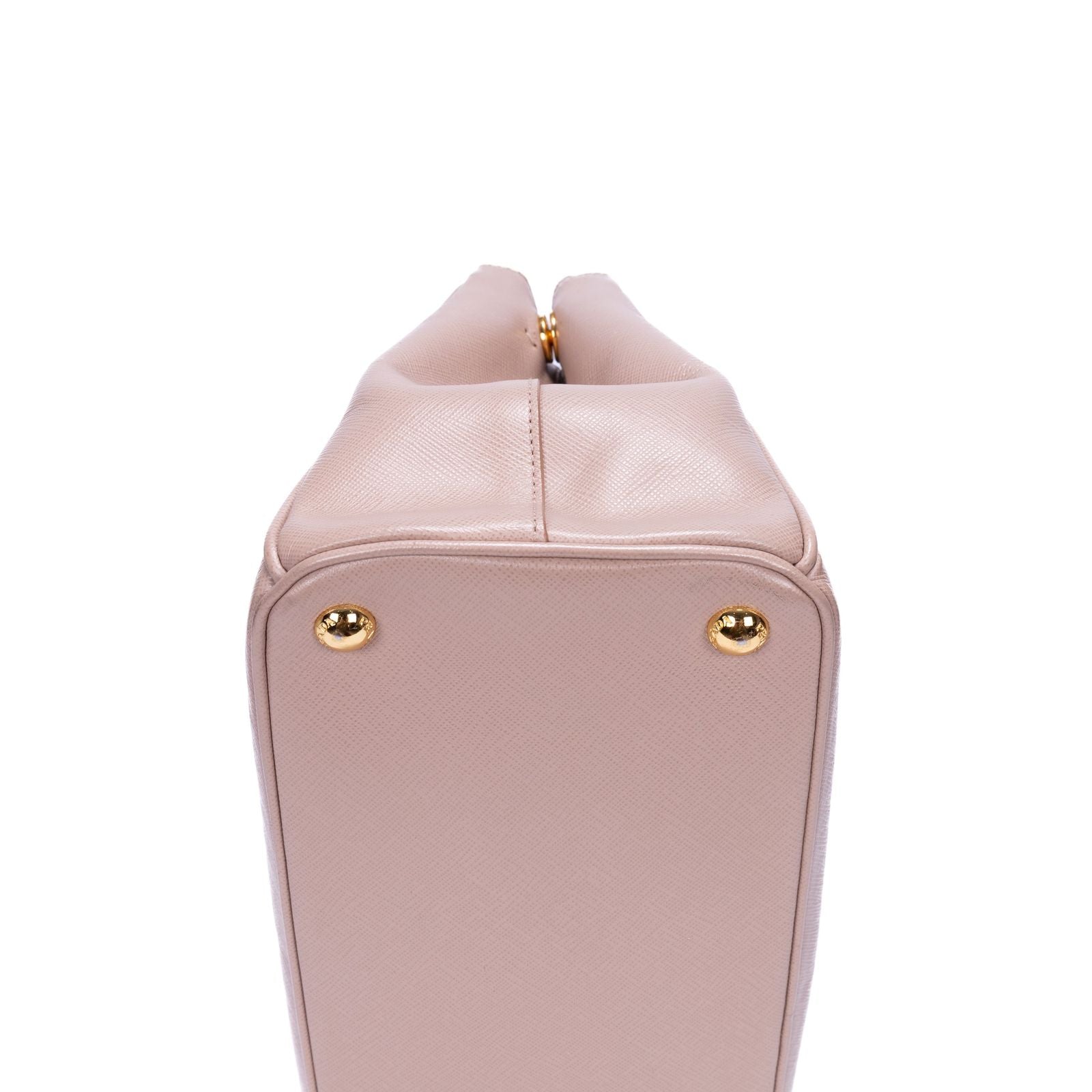 Prada la the Double Zip Galleria Tote Pink Saffiano Luxe Leather — view 7