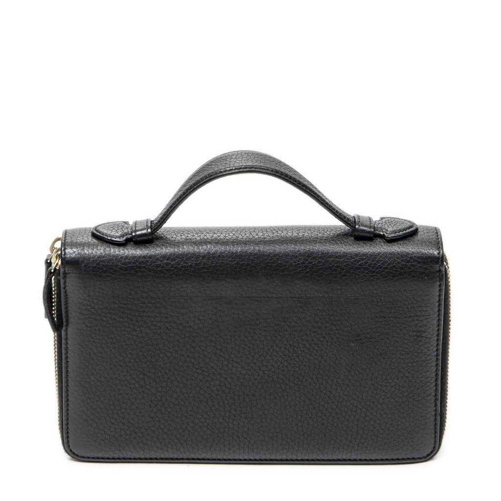 Gucci Soho Travel Document Case Black Calfskin Leather Handbag — view 5