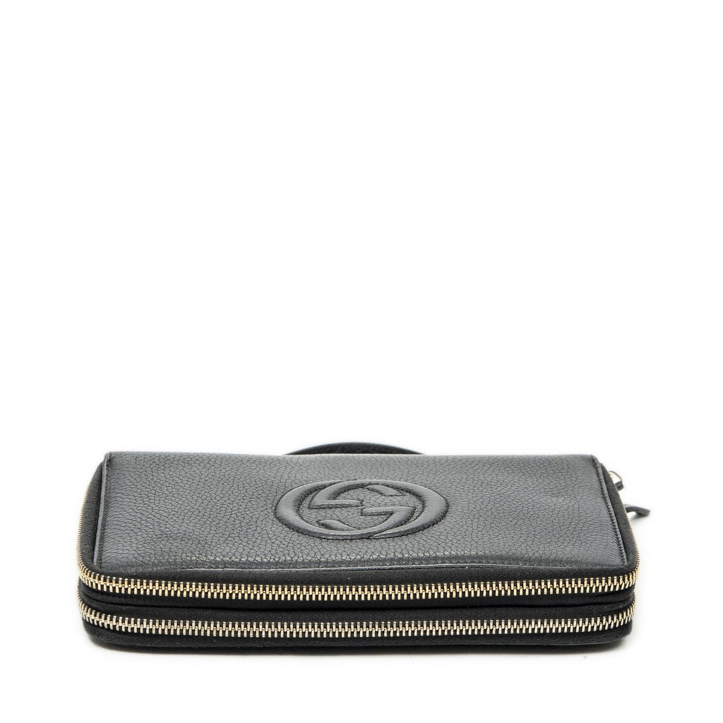 Gucci Soho Travel Document Case Black Calfskin Leather Handbag — view 6