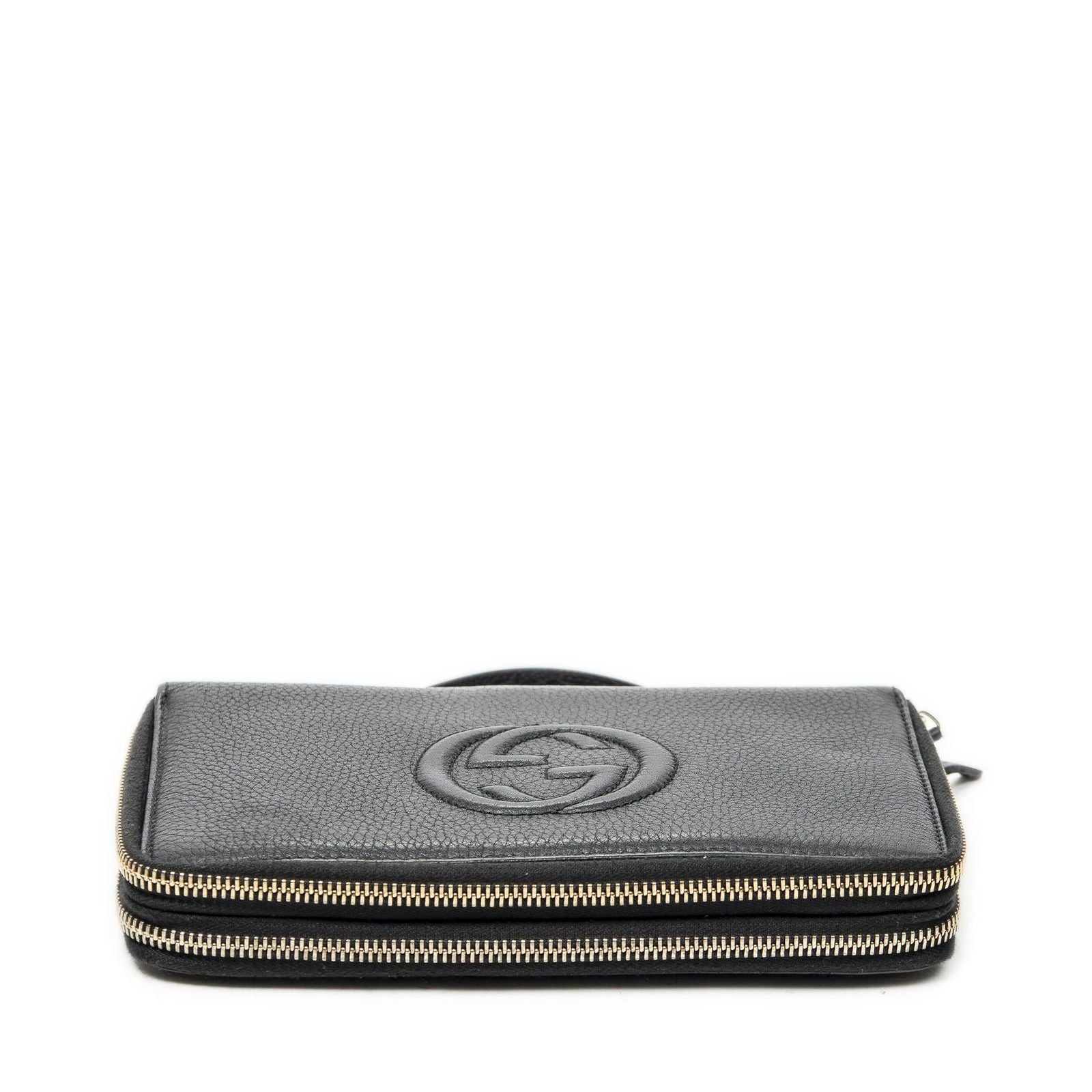 Gucci Soho Travel Document Case Black Calfskin Leather Handbag — view 6