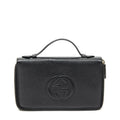 Gucci Soho Travel Document Case Black Calfskin Leather Handbag