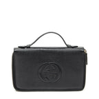 Gucci Soho Travel Document Case Black Calfskin Leather Handbag