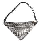 Prada Sac Triangle Black Silver Crystal Embellishments Nylona Shoulder — view 5